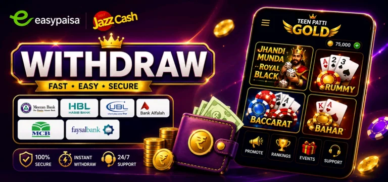 How to Withdraw Money from Teen Patti Gold