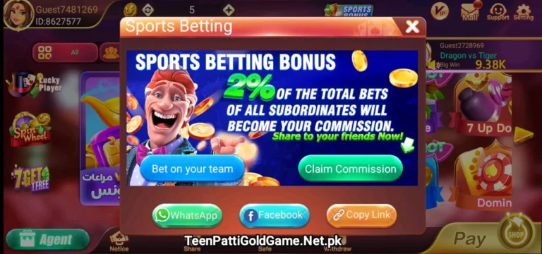 Sports betting Bonus Of Teen Patti Gold